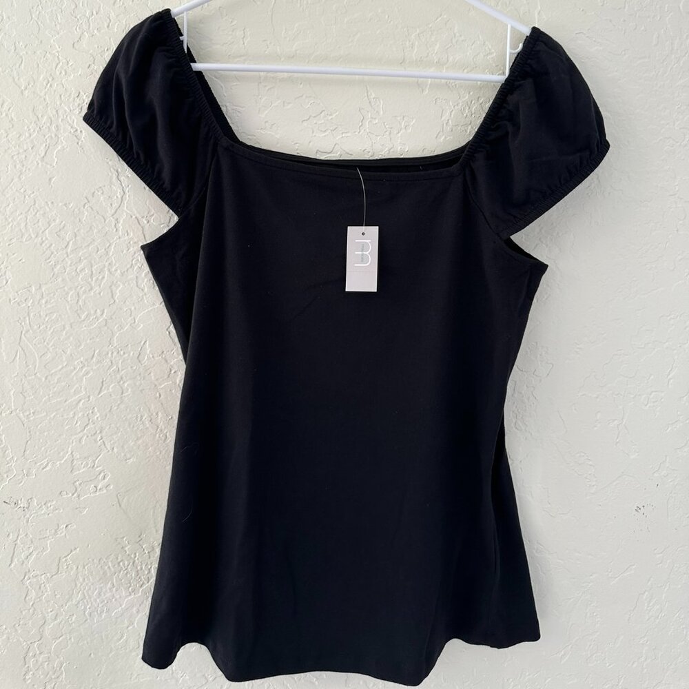 Maurices Black Off-Shoulder Tee